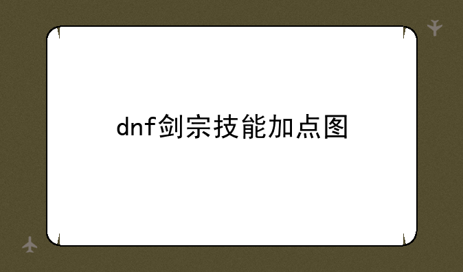 dnf剑宗技能加点图