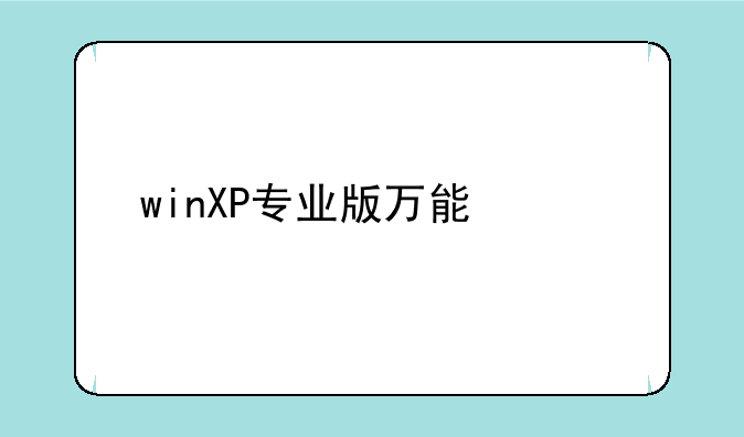 winXP专业版万能激活码