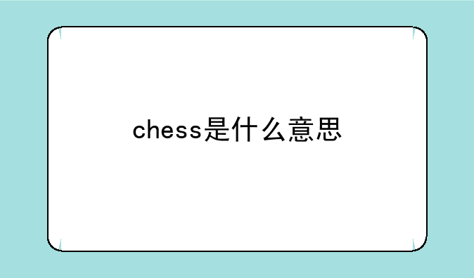 chess是什么意思