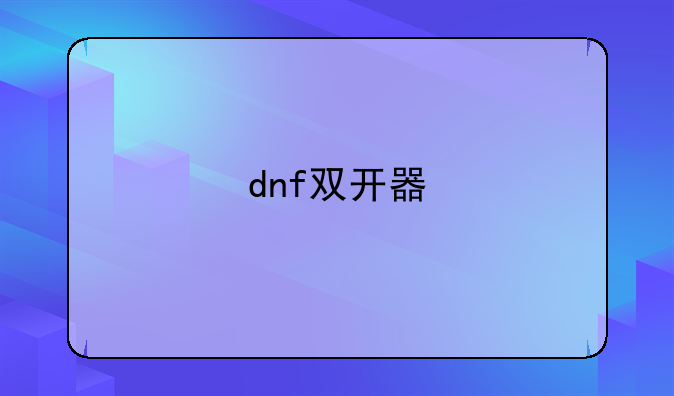 dnf双开器